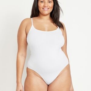Old Navy Women's Classic White Ribbed Bodysuit Size 4X NWOT